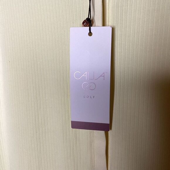 Ladies Calia‎ Carrie Underwood 1/4 snap sleeveless Top lemon Chiffon yellow 2XL - Picture 3 of 8